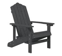 Vidaxl silla de jardín adirondack hdpe gris antracita