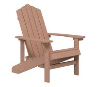 Vidaxl silla de jardín adirondack hdpe marrón