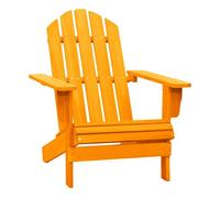 Vidaxl silla de jardín adirondack madera maciza de abeto naranja