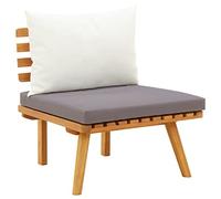 vidaXL Silla de Jardín con Cojines Asiento Butaca Terraza Exterior Balcón Patio Aire Libre Tumbona Sillón Madera Maciza de Acacia