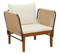 vidaXL Silla de jardín con Cojines Madera de Acacia Sólida y Cuerda