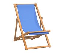 Vidaxl silla de jardín de teca azul 56x105x96 cm