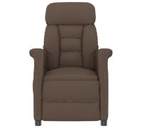 vidaXL Sillón de masaje de, eléctrico y con reposabrazos ajustables en imitación de cuero marrón. Perfecto para relajarte en la sala de estar, cómodo y reclinable, un mueble moderno y acogedor.