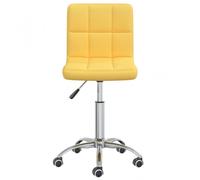 VidaXL Silla de Oficina Giratoria de Tela Amarilla Mostaza