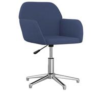 vidaXL Silla de Oficina Giratoria Sillón Asiento Butaca Ejecutiva Muebles Estudio Escritorio Ordenador Confortable Ajustable de Tela Azul