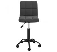 VidaXL Silla de Oficina Giratoria de Terciopelo Negro