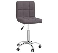 vidaXL Silla de Oficina Giratoria Sillón Asiento Butaca Ejecutiva Muebles Escritorio Estudio Ordenador Confortable Ajustable Tela Gris Taupe