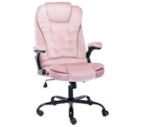 Silla De Oficina De Terciopelo Rosa Vidaxl