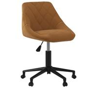 vidaXL Silla de Oficina Giratoria Sillón Asiento Butaca Ejecutiva Muebles Estudio Escritorio Ordenador Confortable Ajustable de Terciopelo Marrón