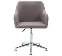 VidaXL Silla de Oficina Giratoria Tela Gris Topo