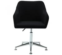 VidaXL Silla de Oficina Giratoria Tela Negra