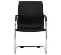 VidaXL Silla de Oficina Voladiza Cuero Sintético Negro
