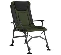 vidaXL Silla de Pesca Plegable Verde Con Reposabrazos - Asiento de Pescador