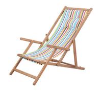 vidaXL Silla Playa Plegable Tela Multicolor Asiento Piscina Terraza Exterior