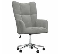 vidaXL Silla de Relajación Asiento Sillón Salón Sala de Estar Estudio Escritorio Oficina Muebles Mobiliario Decoración de Terciopelo Gris Claro