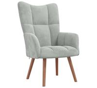 Sillón de relax de terciopelo gris claro