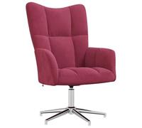 vidaXL Silla de Relajación Asiento Sillón Salón Sala de Estar Estudio Escritorio Oficina Muebles Mobiliario Decoración de Terciopelo Rojo Vino Tinto