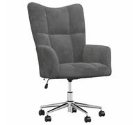 vidaXL Silla de Relajación Asiento Sillón Salón Sala de Estar Estudio Escritorio Oficina Muebles Mobiliario Decoración de Terciopelo Gris Oscuro