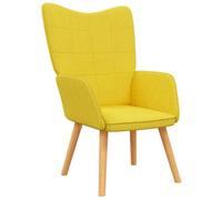 vidaXL Silla de Relajación Reclinable Asiento Sillón Salón Sala de Estar Muebles Mobiliario Decoración de Tela Amarillo Mostaza 62x68,5x96 cm