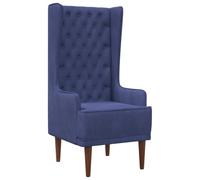 vidaXL Silla de Respaldo Alto con capitoné con Botones Azul Policía