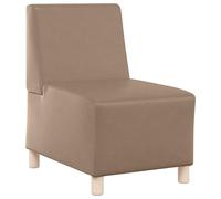 vidaXL Silla de sofá sin reposabrazos, color marrón capuchino, 55 cm, piel sintética, sillón de TV, sillón de relax, sofá individual, sofá de relax, sillón de salón, sofá de salón, sofá