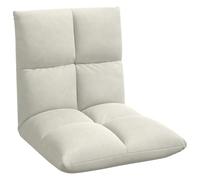 vidaXL Silla de Suelo Crema 50 x 61 x 57 cm Terciopelo, Silla de Piso Plegable Ajustable para Sala de Estar, Diseño Moderno con Marco Metálico, Opciones de Asiento Relleno de Espuma Soporte