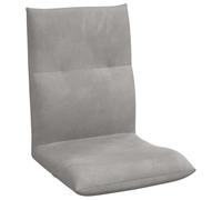vidaXL Silla de Suelo Gris Claro 46 x 50 x 61 cm Terciopelo, Silla de Piso Moderna y Versátil Plegable para Sala de Estar, Muebles de Dormitorio, Asiento de Espuma, Lounge, Diseño Funcional