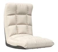 vidaXL Silla de Suelo Plegable Tumbona Asiento Cama de Invitados Salón Sala de Estar Sofá de Ocio Chaise Longue Almohadilla de Tela Crema