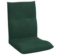 vidaXL Silla de Suelo Verde Oscuro 46 x 50 x 61 cm Terciopelo, Silla de Piso Moderna y Versátil Plegable para Sala de Estar, Muebles de Dormitorio, Asiento de Espuma, Lounge, Diseño Funcional