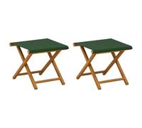 vidaXL Silla de terraza 2 pcs Madera de Eucalipto Maciza Verde