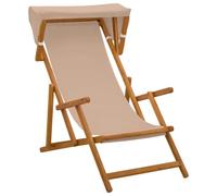 vidaXL Silla de terraza 3 Posición Madera de Eucalipto Maciza Topo