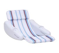 vidaXL Silla Flotante para Piscina Tumbona Asiento Inflable Hinchable Descanso Estera Playa Portavasos Integrados Bebidas Plegable 140x83x60 cm