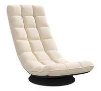 vidaXL Silla giratoria de Suelo de Lino 70x51x79 cm, Silla giratoria, Silla de Juego de Piso, Silla de Piso Plegable, sillón reclinable Giratorio