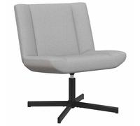 vidaXL Silla de Acento Gris Claro Tapizado de Tela y Base de Metal