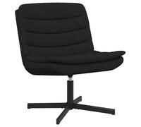 vidaXL Silla Giratoria Negra Poliéster Estándar Giratoria