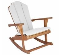 vidaXL Silla Mecedora Adirondack de jardín Natural 100% Poliéster