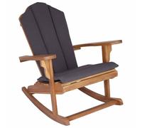vidaXL Silla Mecedora Adirondack de jardín Natural 100% Poliéster