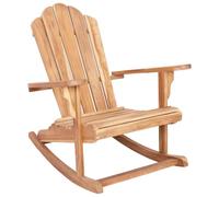 vidaXL Silla Mecedora Adirondack de jardín Natural