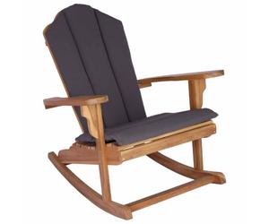 vidaXL Silla Mecedora Adirondack de jardín Natural