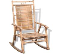 vidaXL Silla Mecedora de bambú