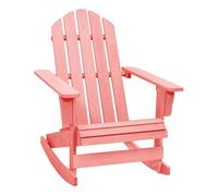 Vidaxl silla mecedora de jardín adirondack madera maciza abeto rosa
