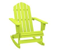 Vidaxl silla mecedora de jardín adirondack madera maciza abeto verde