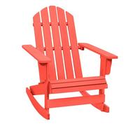 Vidaxl silla mecedora de jardín adirondack madera maciza de abeto rojo