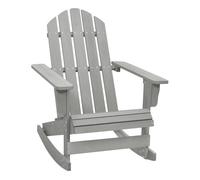 Vidaxl silla mecedora de jardín de madera gris