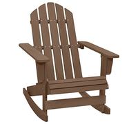 vidaXL Silla Mecedora de Jardín de Madera Mobiliario Terraza Decoración Muebles de Exteriores Jardín Patio Resistente a la Intemperie Resistente Marrón