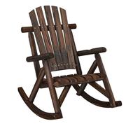 Vidaxl silla mecedora de jardín madera maciza abeto 69x96x101 cm