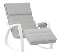 vidaXL Silla Mecedora de Tela Gris Claro