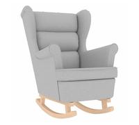 Vidaxl silla mecedora de tela gris nube 74x90x102 cm
