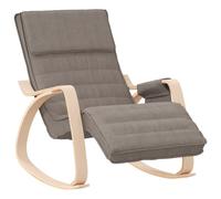 vidaXL Silla Mecedora de Tela Gris Taupe