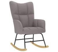 vidaXL Silla Mecedora de Tela Gris Taupe, Silla, Silla Relajante, Silla de Relax, Silla de salón, Mecedora, Silla de Tela, Mecedora de Tela
